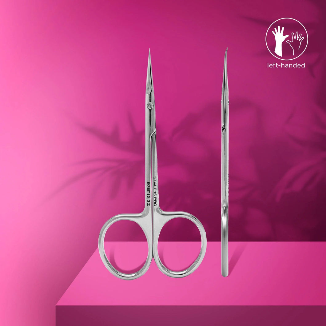 Professional cuticle scissors with hook for left-handed users EXPERT 13 TYPE 3